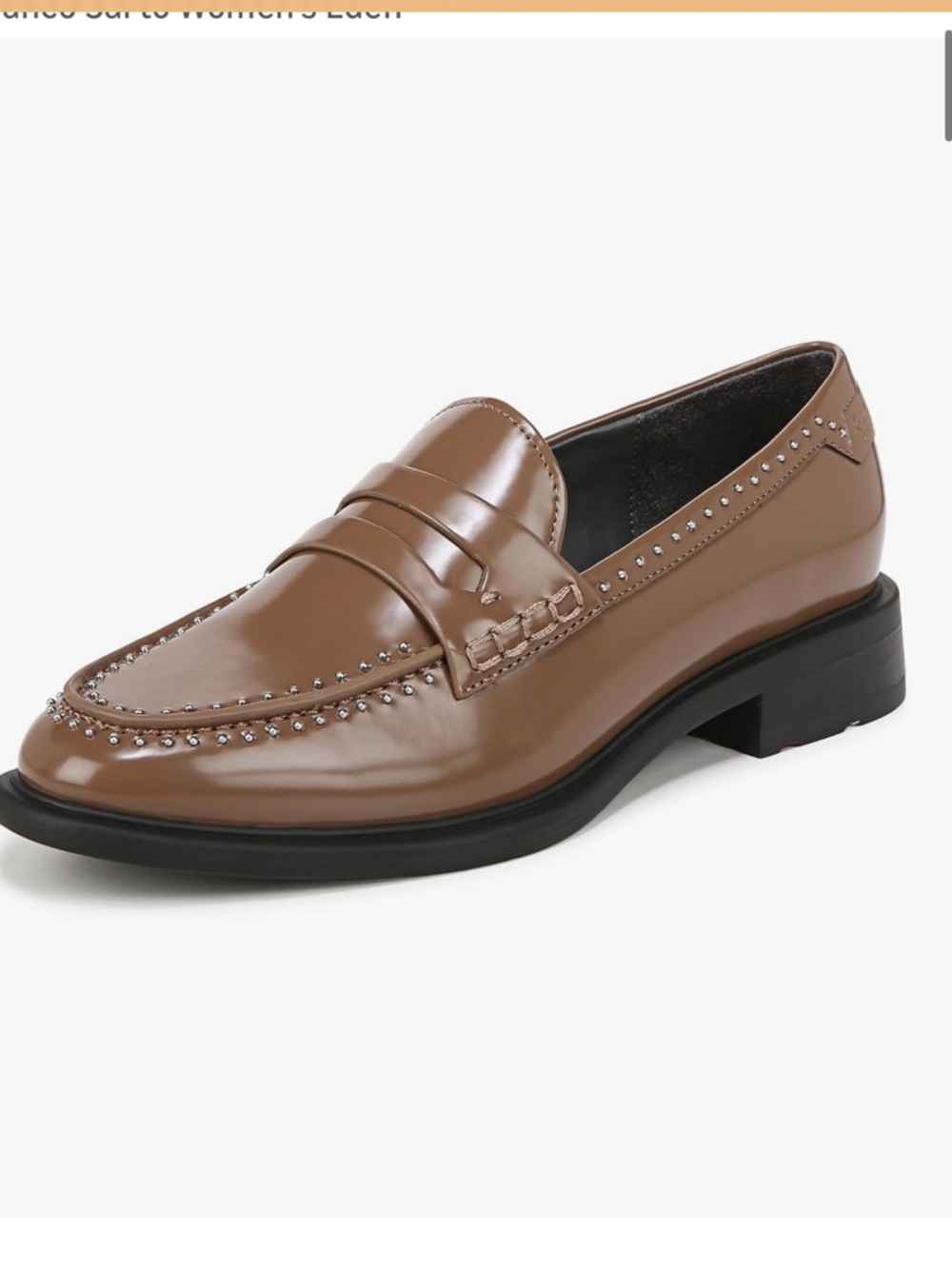 Franco Sarto women’s brown loafers stud detail NEW